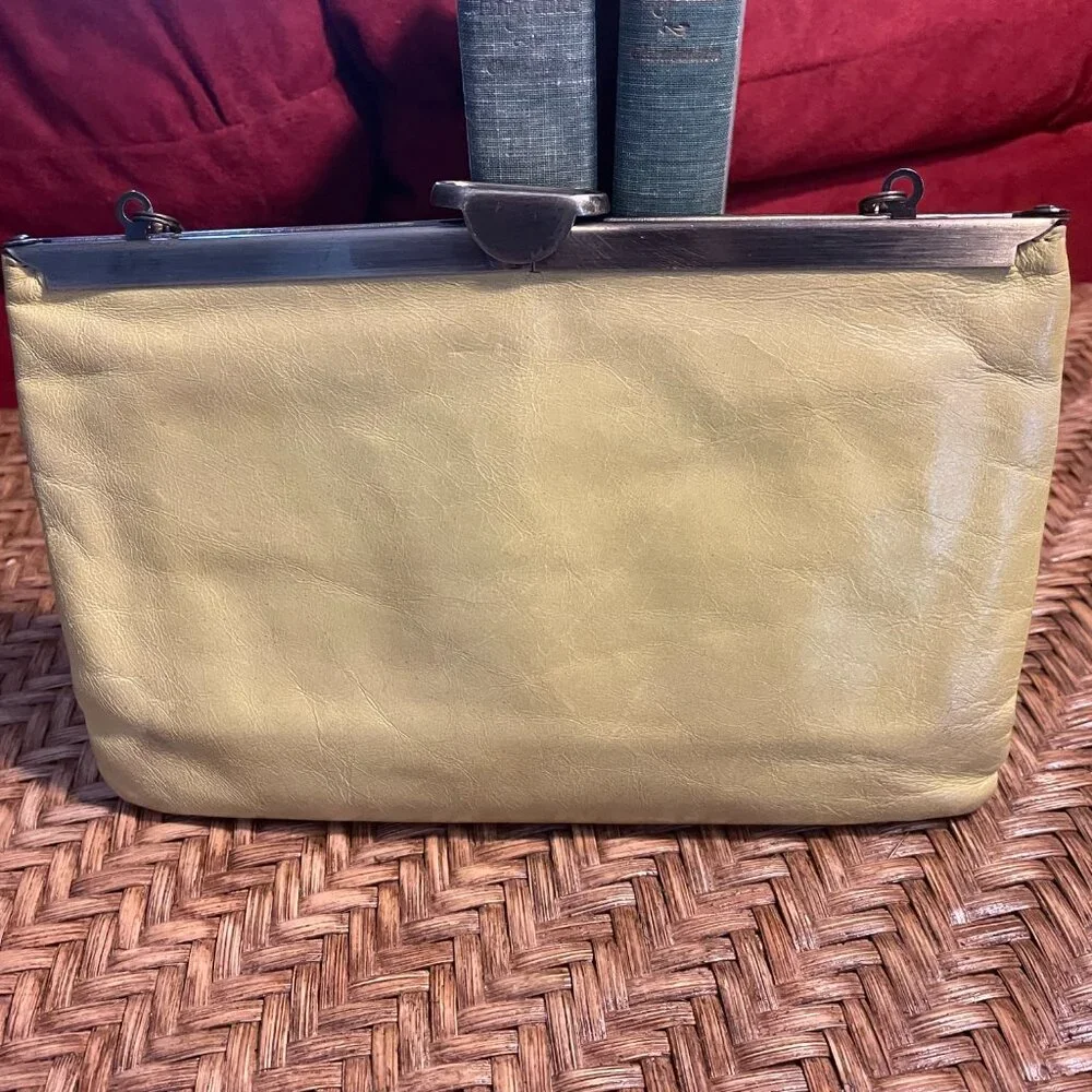 Vintage HOBO International Yellow Leather Clutch - Picture 2 of 7